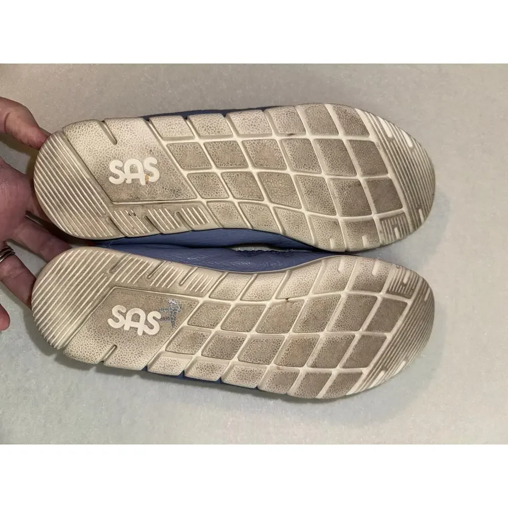 SAS Sunny Slip On Loafer 9.5M Periwnkle Purple Leather Moccasin EVA Sole